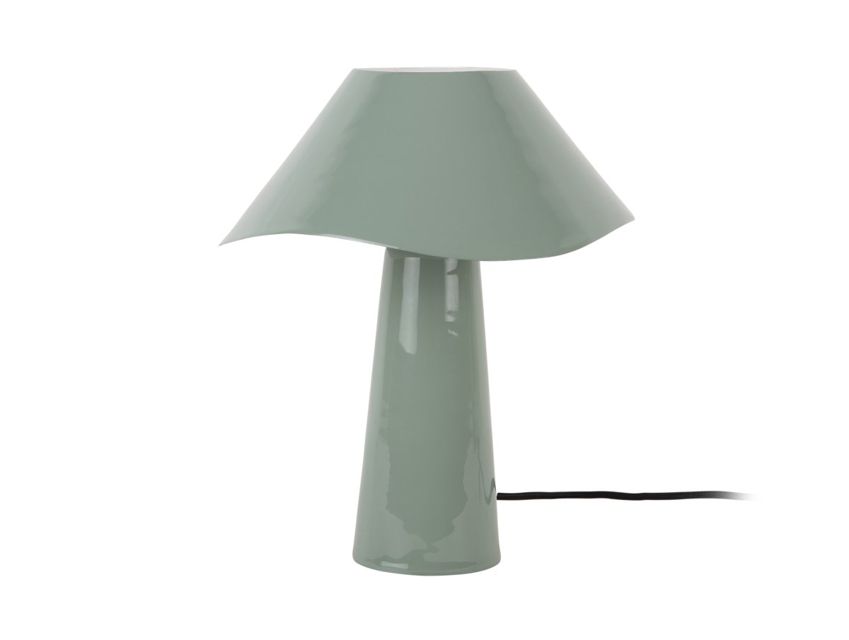Ameno 33cm Bleu lampe de table De Leitmotiv - Ameno est une lampe de table élégante en métal, avec une finition bleu-vert brillante et mate, créant une ambiance douce et harmonieuse.