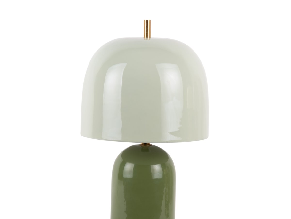 Rico 43cm Vert lampe de table De Leitmotiv - Elle est fournie avec un câble textile noir de 2 mètres, un interrupteur et une prise.