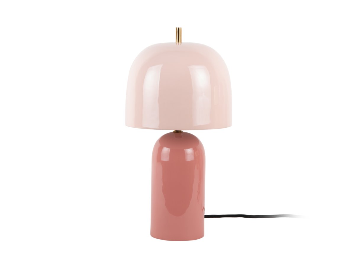 Rico 43cm Rose lampe de table De Leitmotiv - Elle est fournie avec un câble textile noir de 2 mètres, un interrupteur et une prise.