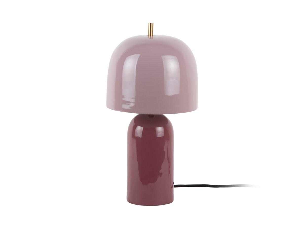 Rico 43cm Violet lampe de table De Leitmotiv - Elle est fournie avec un câble textile noir de 2 mètres, un interrupteur et une prise.