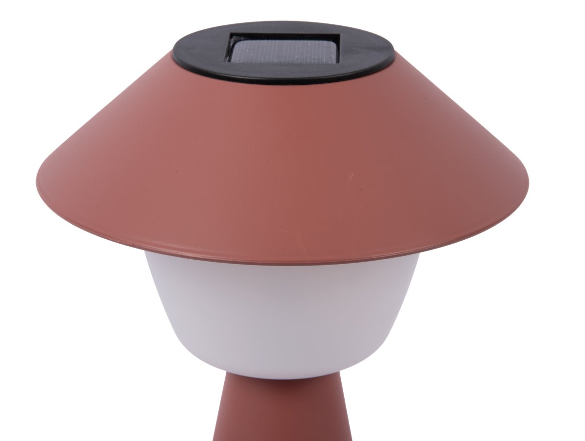 Marioneta 32cm rouge rouille lampe solaire De Leitmotiv - Marioneta est une lampe solaire au design ludique et élégant.