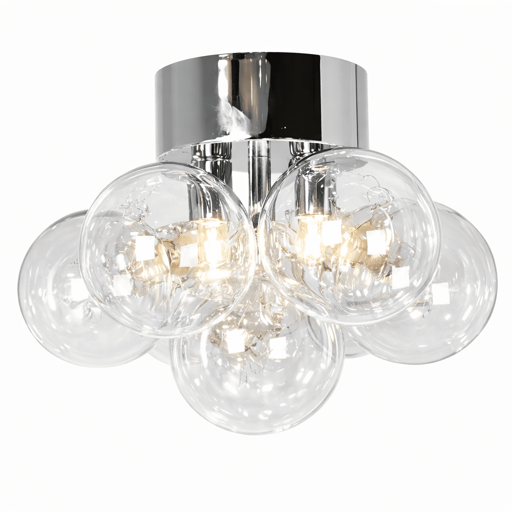 Lustro Ø30 Transparent plafonnier De By Rydéns - Le verre transparent diffuse une lumi&egrave;re douce et tamis&eacute;e, cr&eacute;ant une ambiance agr&eacute;able dans la pi&egrave;ce.