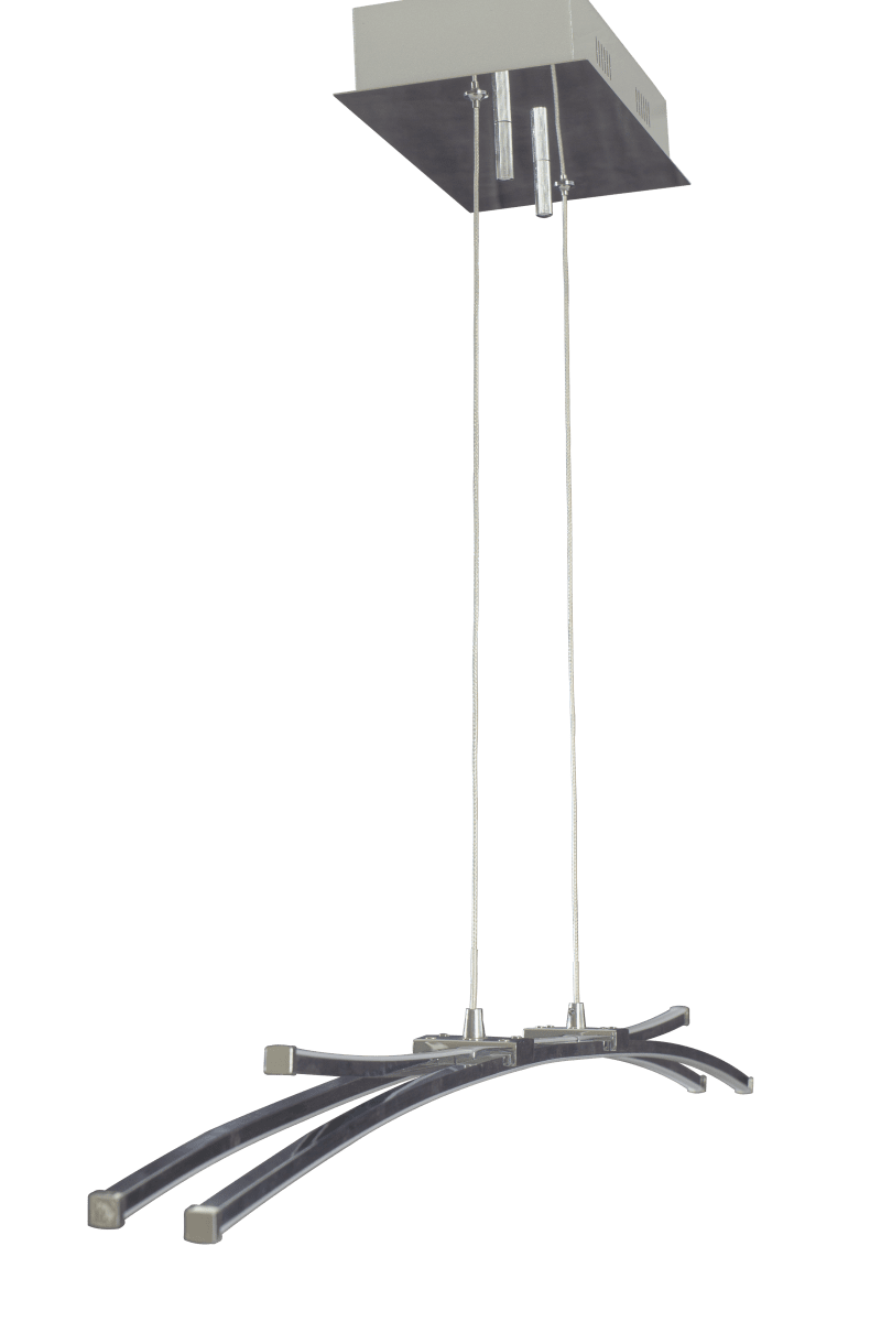 Svala 114cm Chrome suspension De Aneta Lighting - Auvent de plafond en m&eacute;tal avec suspension &agrave; crochet et borne de connexion, montage sur prise de lampe possible.