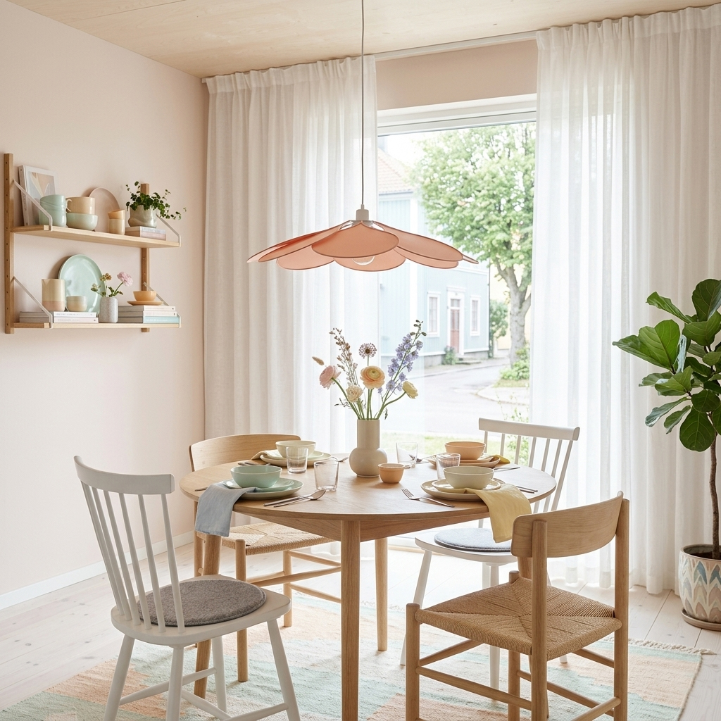 Magnolia Ø80 Rose suspension De Cottex - Magnolia est un objet de d&eacute;coration charmant, id&eacute;al pour une chambre, un salon ou une chambre d'enfant.