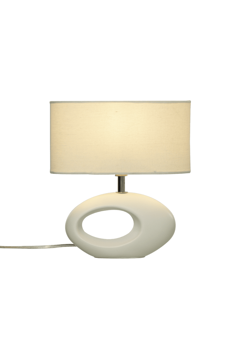 Olina 24cm Blanc lampe de table De Aneta Lighting - Olina est une lampe de table polyvalente qui peut être placée sur la table de chevet, le bureau ou la fenêtre pour créer une atmosphère chaleureuse et accueillante dans la pièce.