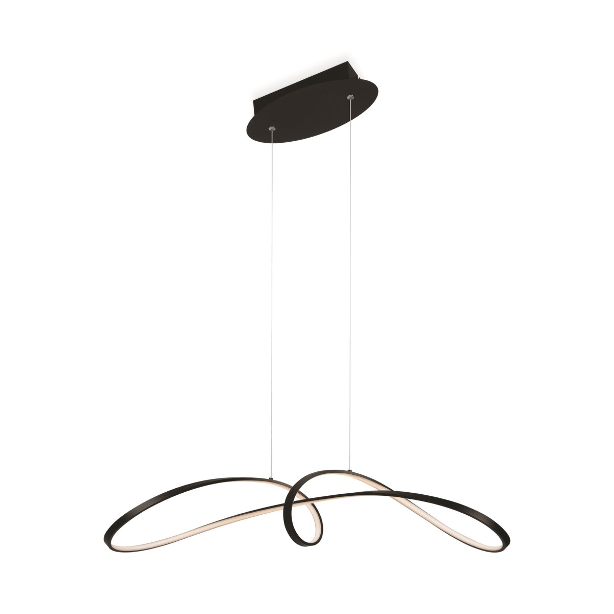 Curve 92cm Noir suspension De Maytoni - La forme flottante et le profil fin de la lampe en font le choix parfait pour la cuisine, la salle à manger ou le salon où vous appréciez la fonctionnalité et le style.