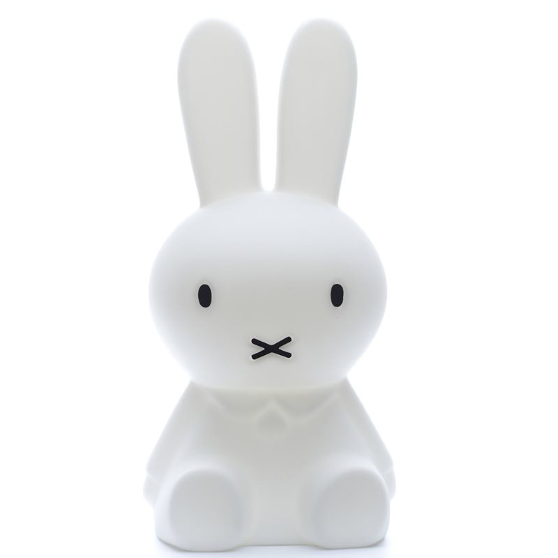 Miffy XL Blanc lampe pour enfant De Mr Maria - Miffy XL, le plus grand lapin de la série Miffy, mesure 80 cm de haut et dispose d'un éclairage LED à intensité variable avec 6 réglages d'éclairage, dont le mode nuit.