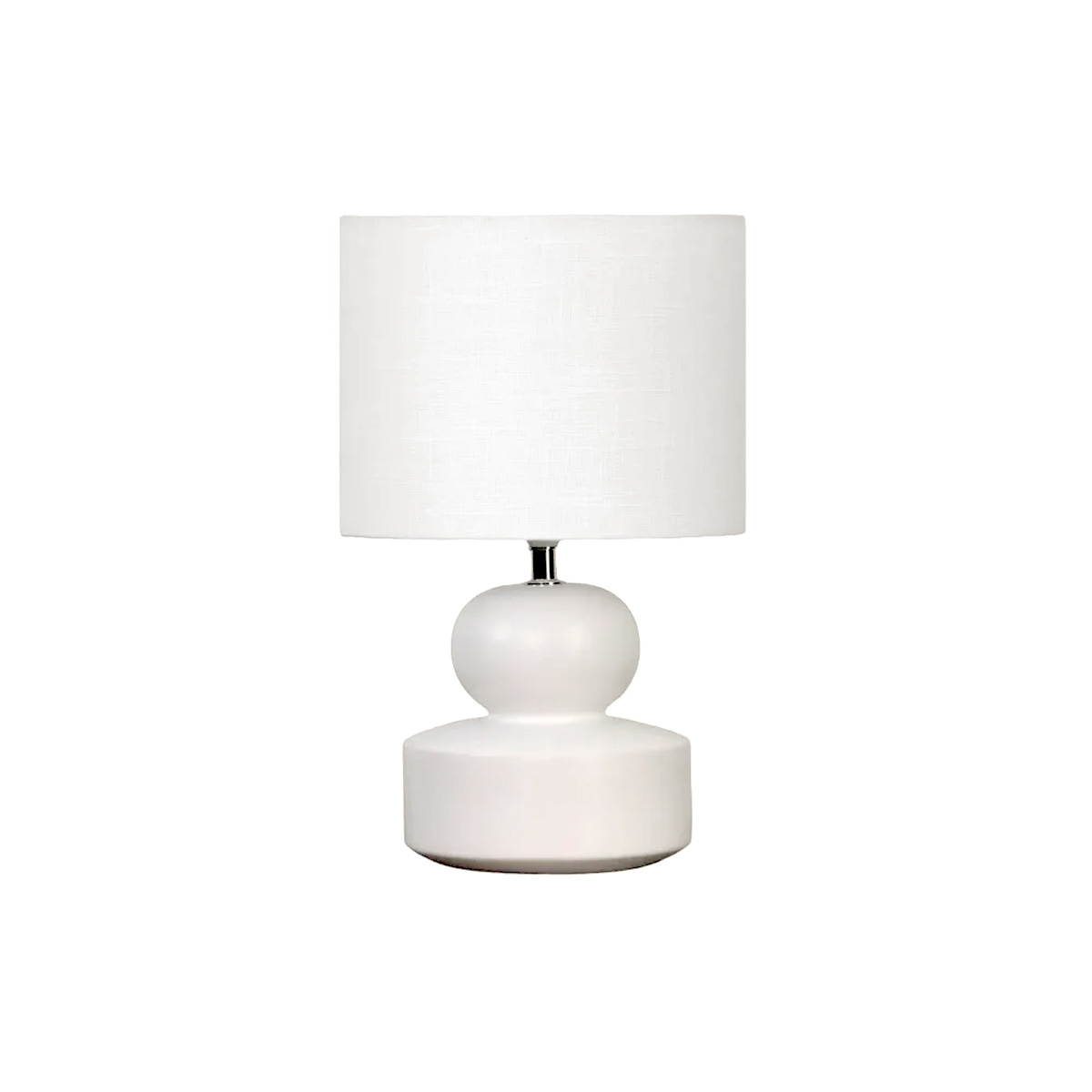 Muschi 36cm Blanc lampe de table De Nordic Lighting - Livr&eacute;e avec un c&acirc;ble en plastique blanc de 1,8 m de long, un interrupteur et une prise.