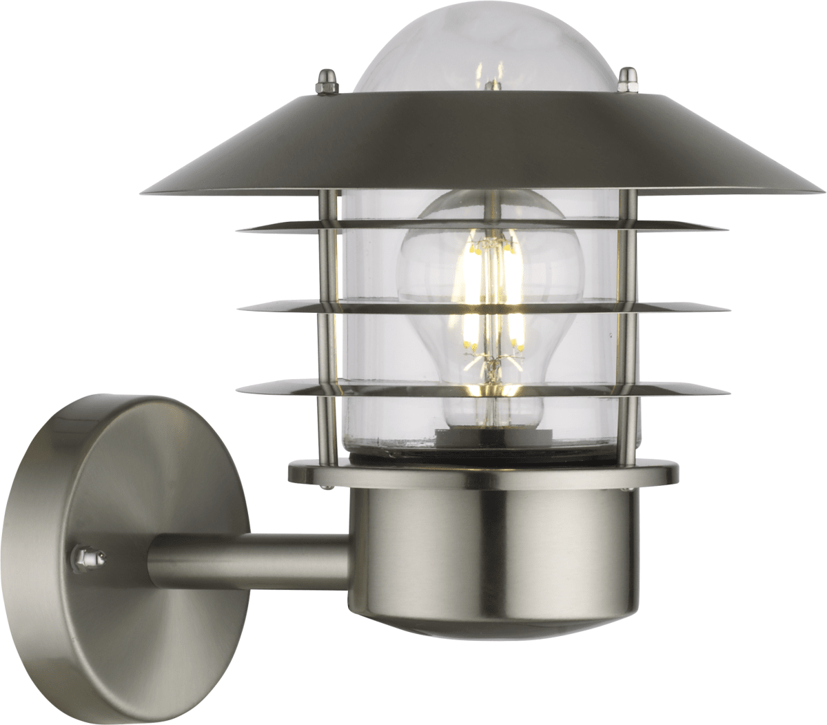 Ystad Acier brossé lampe d’extérieur De Nordic Lighting - Sa finition en acier bross&eacute; lui conf&egrave;re une allure &eacute;l&eacute;gante, tout en la rendant robuste et durable.