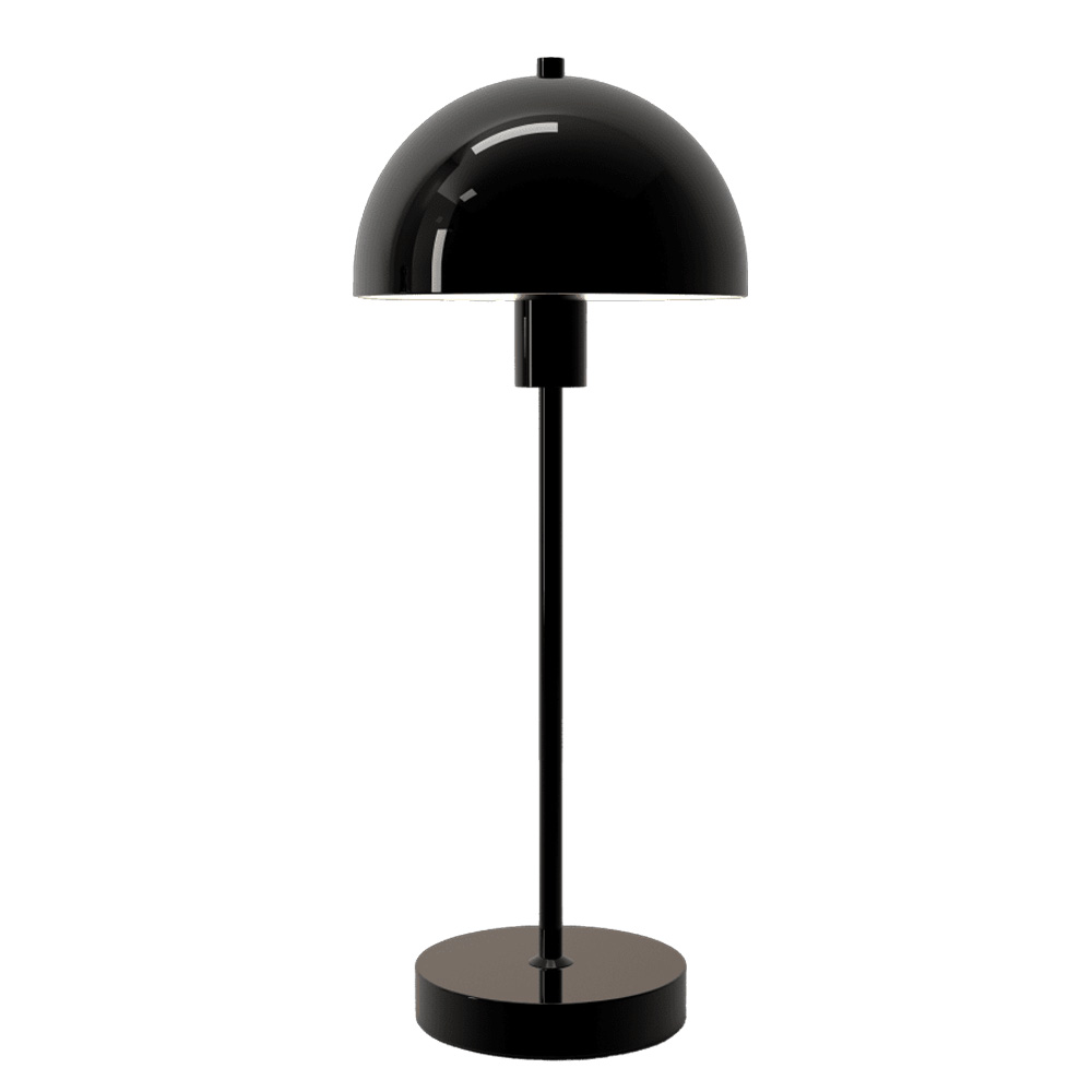 Vienda 48cm Noir lampe de table De Herstal - La lampe de table Vienda avec son design classique et &eacute;l&eacute;gant permet une utilisation &agrave; long terme dans le salon.