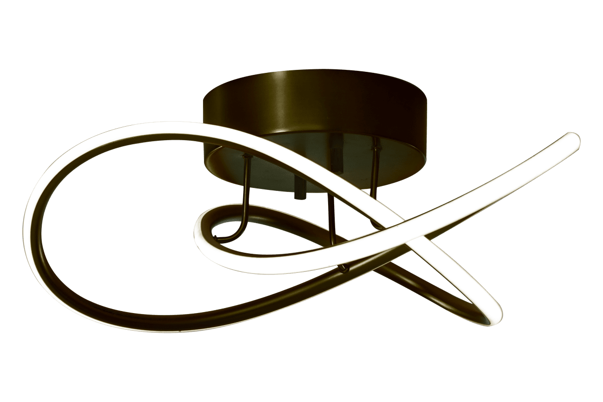 Roller Ø50 Noir plafonnier De Aneta Lighting - L'éclairage LED intégré est réglable sur trois niveaux et diffuse une lumière blanche chaude et uniforme.