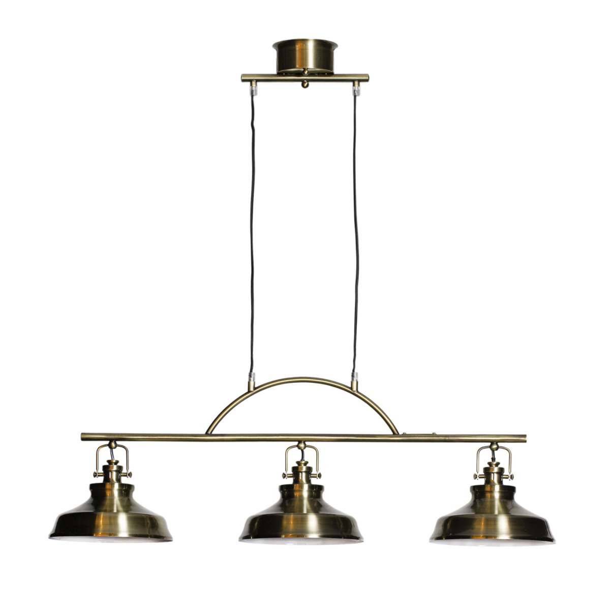New Haven 96cm Laiton suspension De Cottex - Le plafonnier en m&eacute;tal New Haven avec finition laiton est un luminaire industriel &eacute;l&eacute;gant qui apporte une touche tendance &agrave; n'importe quelle pi&egrave;ce.