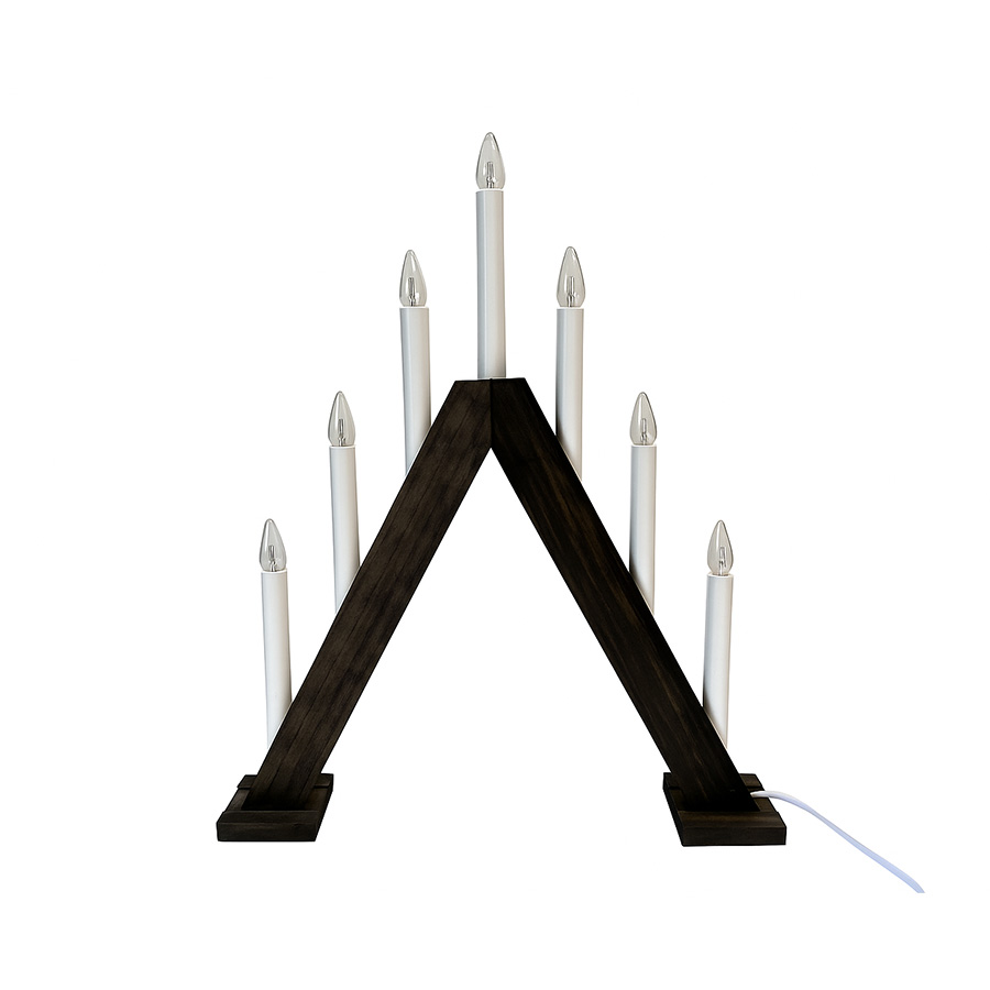 Nova 7 Bois De Pixie Design - Nova est un chandelier classique &agrave; sept bras en bois.