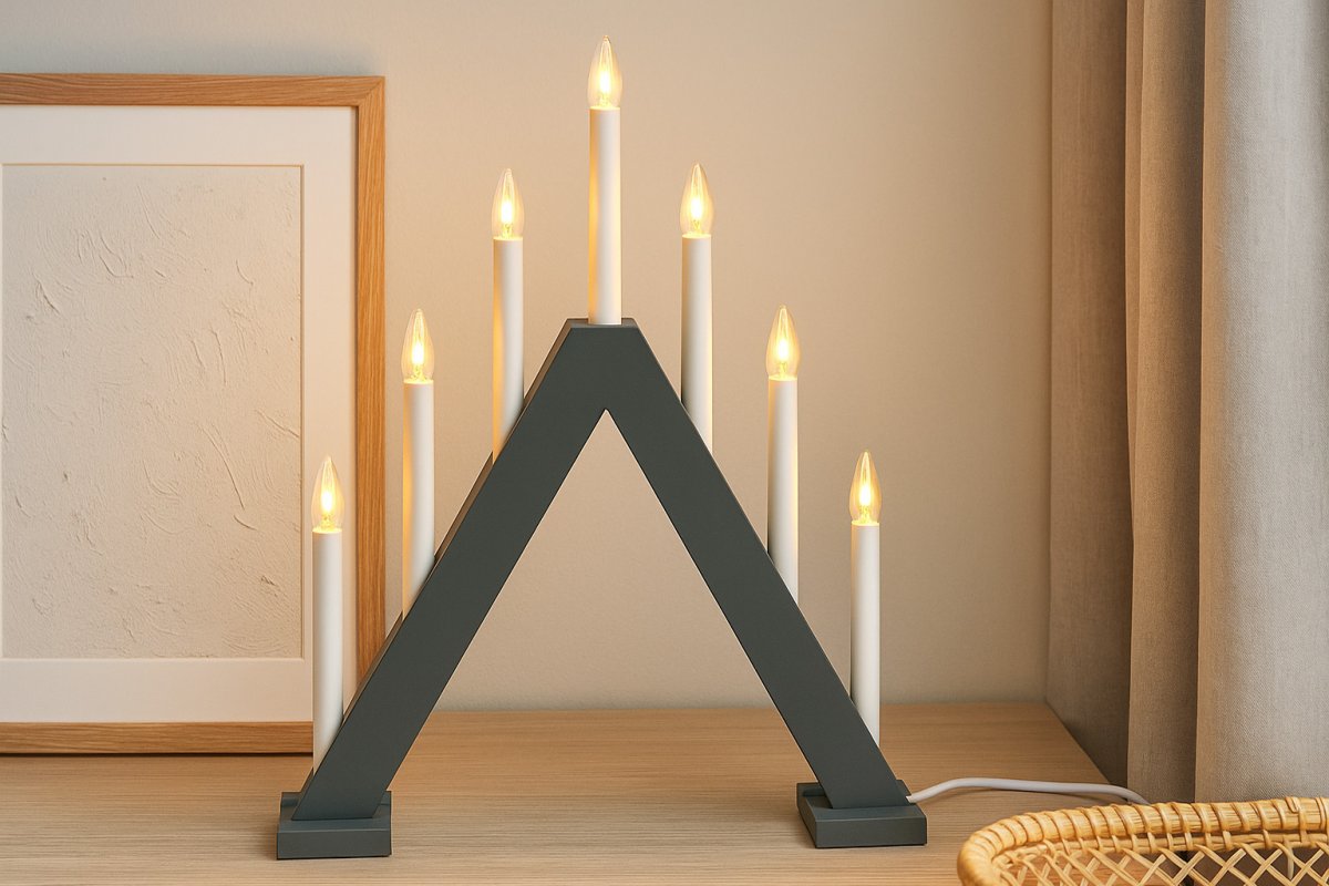 Nova 7 Gris De Pixie Design - Livr&eacute; avec un c&acirc;ble de 2 m, un interrupteur d'alimentation et une prise.