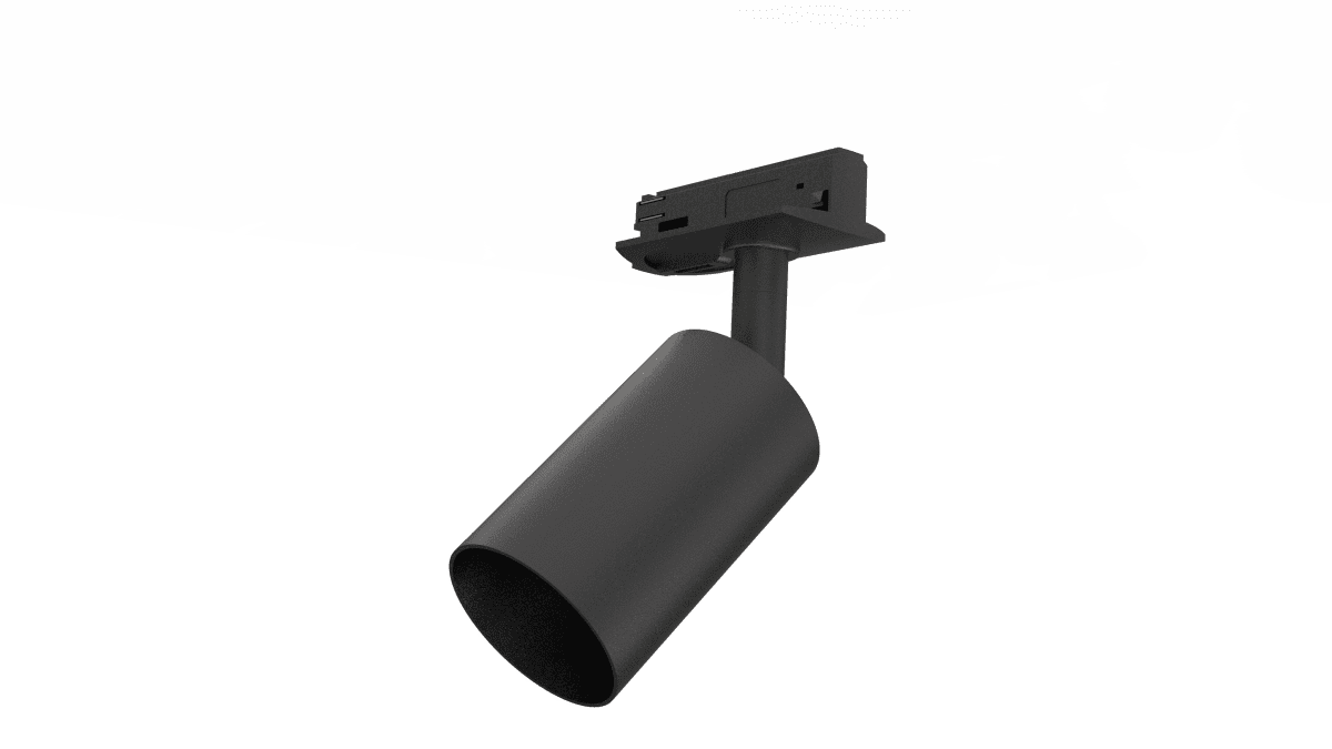 Forma spot Noir De Nordic Lighting - Les syst&egrave;mes d'&eacute;clairage sur rail Forma de Nordic Lighting sont con&ccedil;us et install&eacute;s sur mesure, selon vos sp&eacute;cifications et vos besoins.