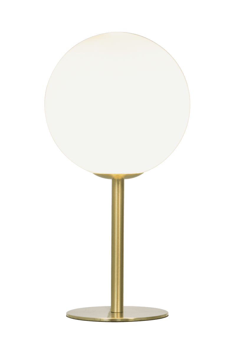 Molekyl 27cm Laiton mat lampe de table De Aneta Lighting - Le design moderne et la base &eacute;l&eacute;gante en laiton mat font de la lampe un d&eacute;tail id&eacute;al sur le mur.