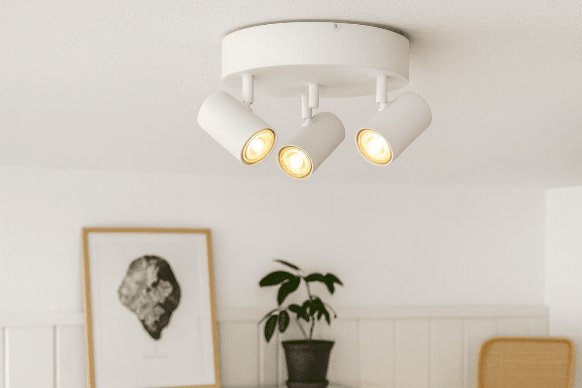 Omega 3 Blanc spot De Nordic Lighting - Il est recommand&eacute; de le placer dans le couloir, la cuisine ou la chambre.
