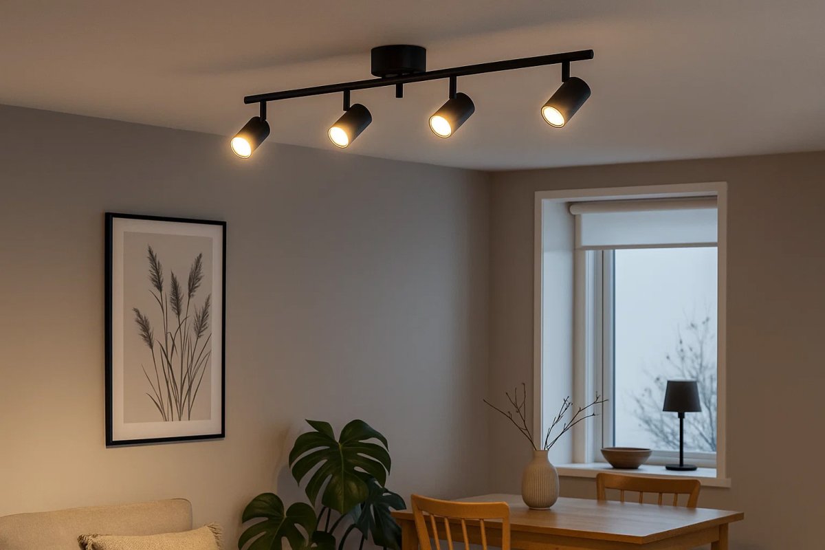 Omega 4 Noir spot De Nordic Lighting - Il est recommand&eacute; de le placer dans le couloir, la cuisine ou la chambre.