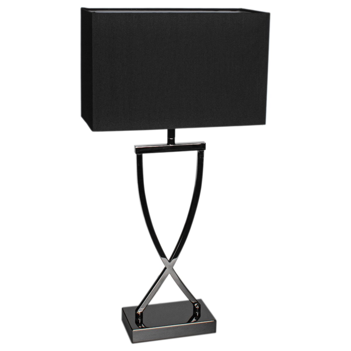 Omega 52cm Noir lampe de table De By Rydéns - La longueur du câble de la lampe de table Omega est de 200 centimètres et l'interrupteur d'alimentation est allumé.