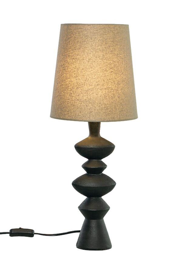 Nina 54cm Noir lampe de table De Aneta Lighting - La lampe de table moderniste Nina avec ses formes intéressantes sera un détail facile à placer et magnifique dans votre maison.