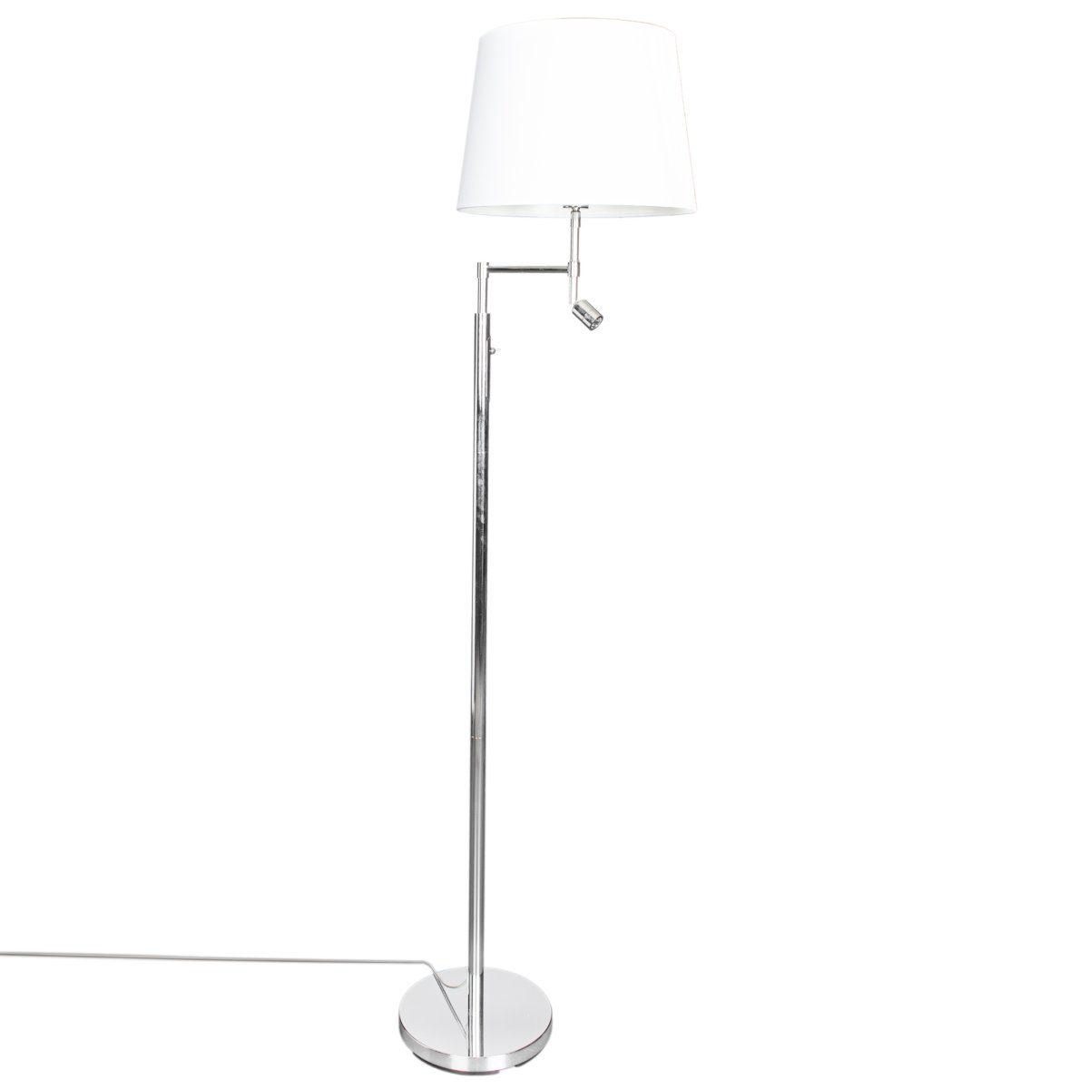 Orlando Chrome lampadaire De By Rydéns - Gr&acirc;ce &agrave; la lampe LED, vous obtenez une meilleure lumi&egrave;re lors de la lecture, c'est pourquoi la lampe est souvent plac&eacute;e &agrave; c&ocirc;t&eacute; de votre table de chevet pr&eacute;f&eacute;r&eacute;e.
