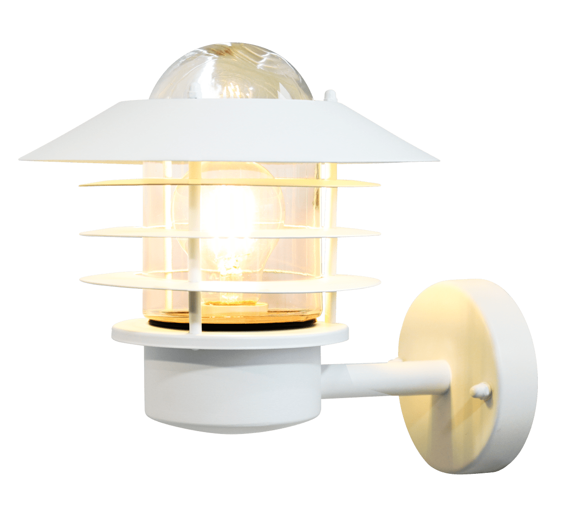 Ystad Blanc lampe d’extérieur De Nordic Lighting - Sa finition blanche lui conf&egrave;re une allure &eacute;l&eacute;gante, tout en la rendant robuste et durable.