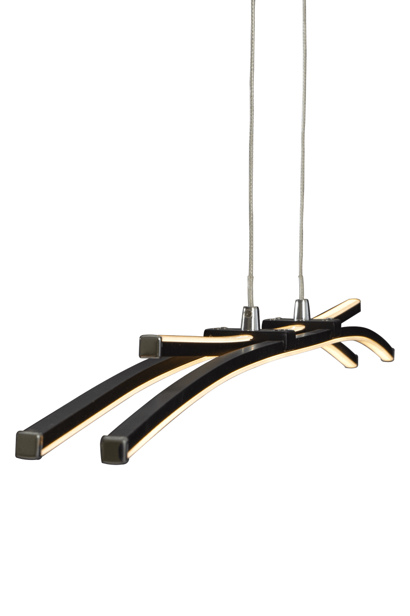 Svala 114cm Noir suspension De Aneta Lighting - Cache-piton en m&eacute;tal avec suspension &agrave; crochet et borne de connexion, montage sur prise de lampe possible.