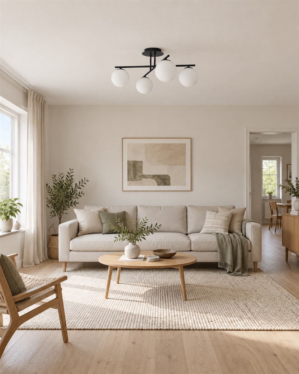 Globi 4 Ø65 Noir et blanc plafonnier De Nordic Lighting - Id&eacute;al pour les couloirs, les chambres ou les salons o&ugrave; l'on souhaite un plafonnier d&eacute;coratif offrant un bon &eacute;clairage g&eacute;n&eacute;ral.