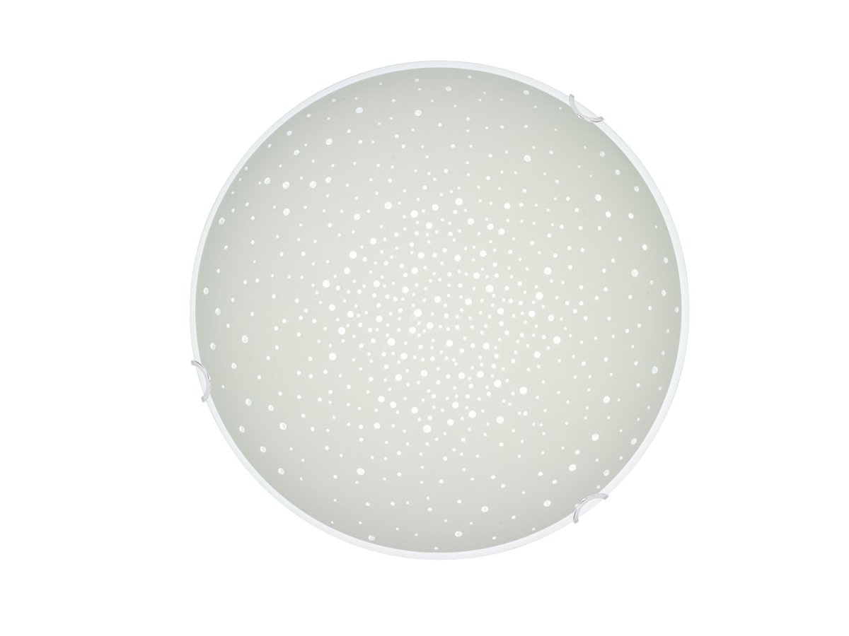 Zodiac Ø30 Blanc plafonnier De Cottex - Le plafonnier Zodiac en métal et verre est un luminaire élégant qui fournit une lumière douce et agréable dans la pièce.