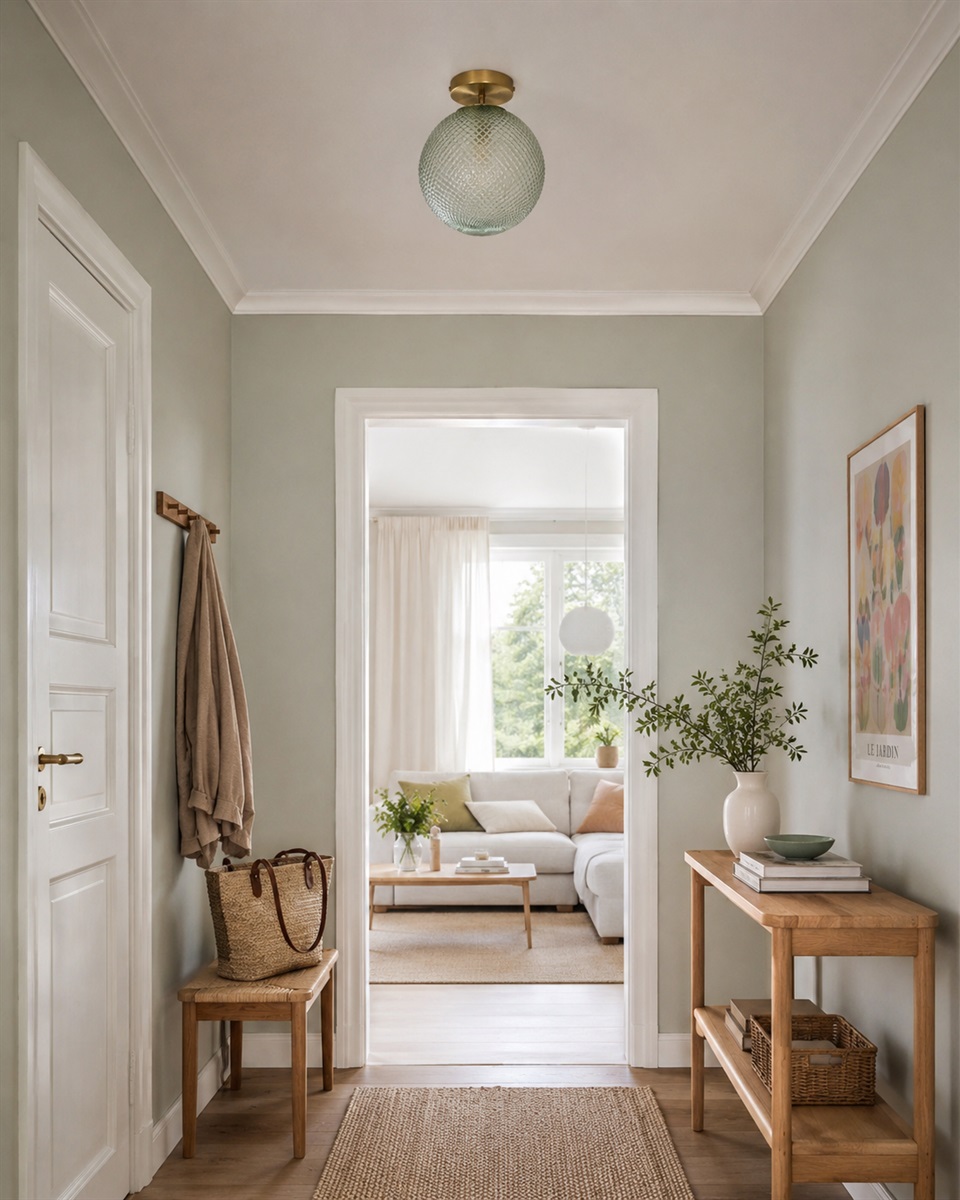Korridor Ø25 Vert plafonnier De Lampan - Corridor est un plafonnier &eacute;l&eacute;gant qui allie mat&eacute;riaux classiques et style d&eacute;coratif.