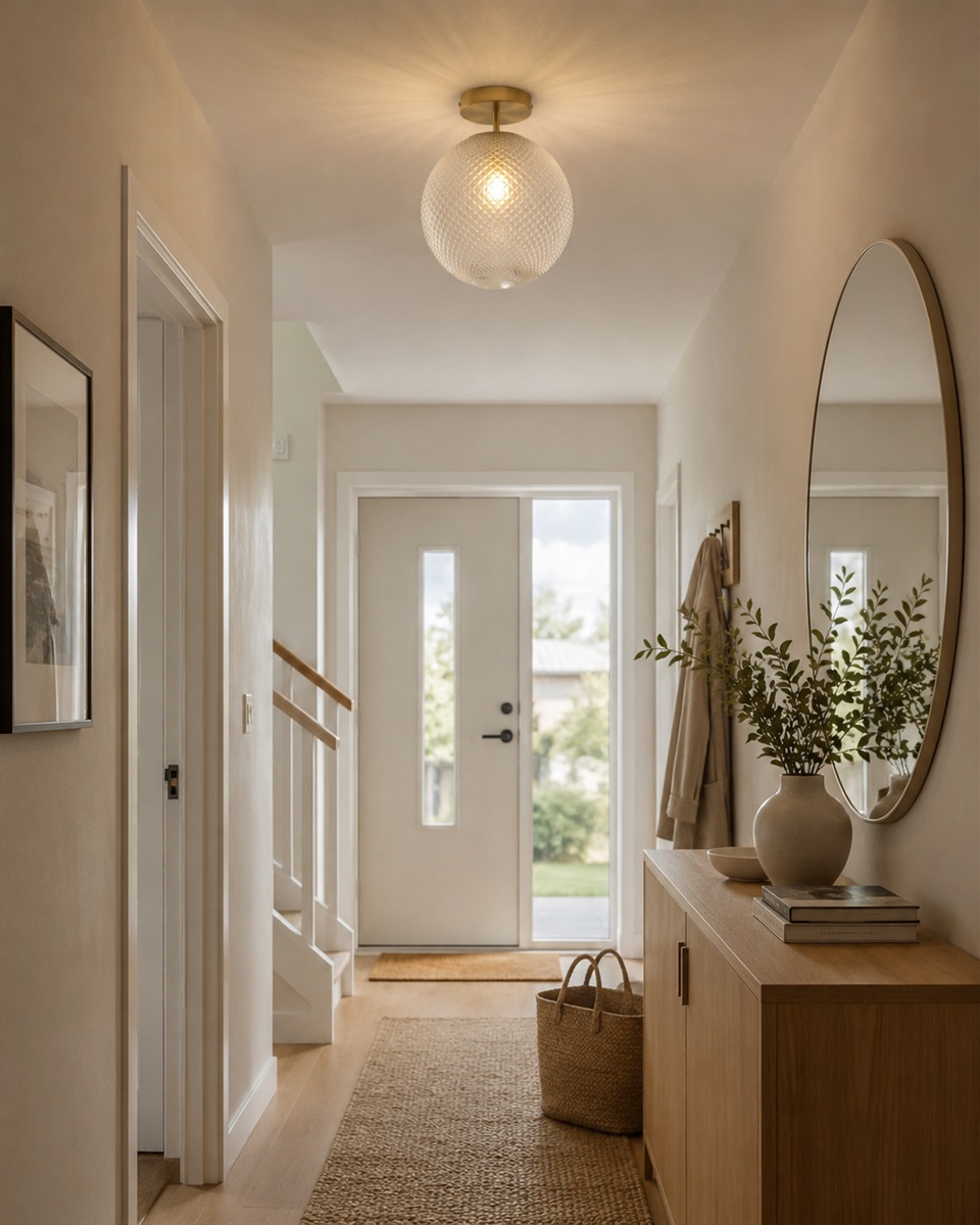 Korridor Ø25 Transparent plafonnier De Lampan - Corridor est un plafonnier &eacute;l&eacute;gant qui allie mat&eacute;riaux classiques et style d&eacute;coratif.