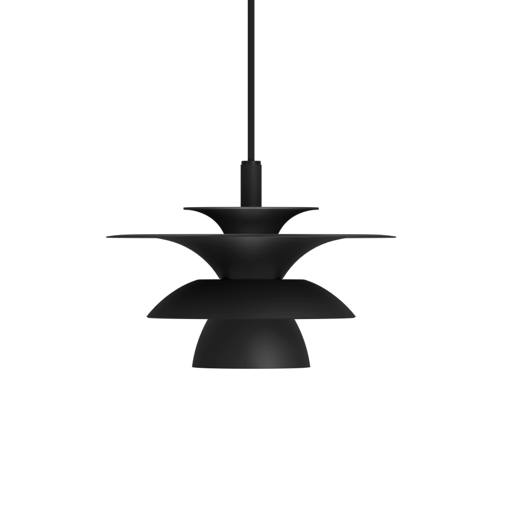 Picasso Ø18 Noir mat suspension De Belid - La famille Picasso se compose de suspensions, de lampes de table et de lampadaires.