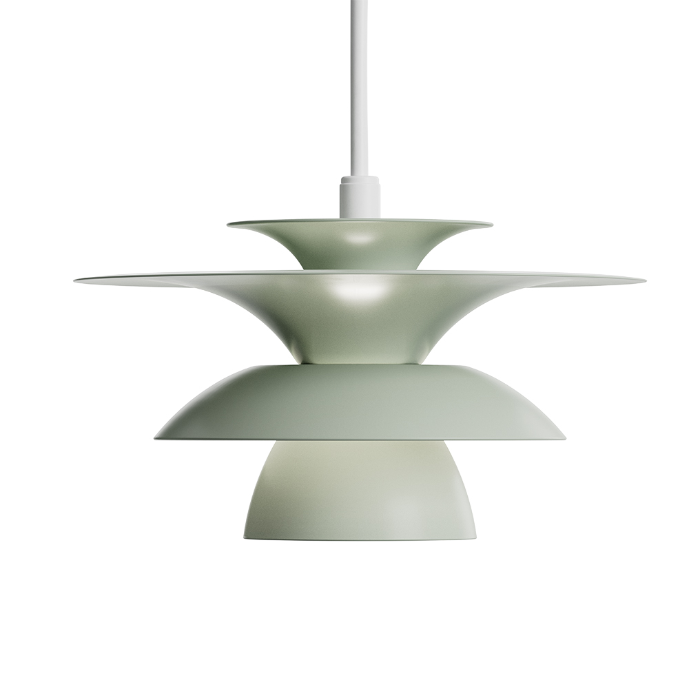 Picasso Ø18 Sauge douce suspension De Belid - La famille Picasso se compose de suspensions, de lampes de table et de lampadaires.