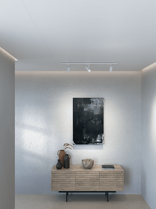 Tyson Ensemble Structure blanche De Belid - Avec son design &eacute;l&eacute;gant, ce produit s'int&egrave;gre parfaitement dans n'importe quelle maison et est &eacute;quip&eacute; de douilles GU10, d'une puissance de 3x10W et d'une fonction de gradation.