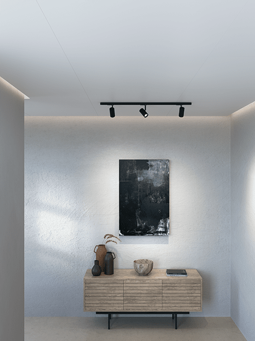 Tyson Ensemble Texture noire De Belid - Avec son design &eacute;l&eacute;gant, ce produit s'int&egrave;gre parfaitement dans n'importe quelle maison et est &eacute;quip&eacute; de douilles GU10, d'une puissance de 3x10W et d'une fonction de gradation.