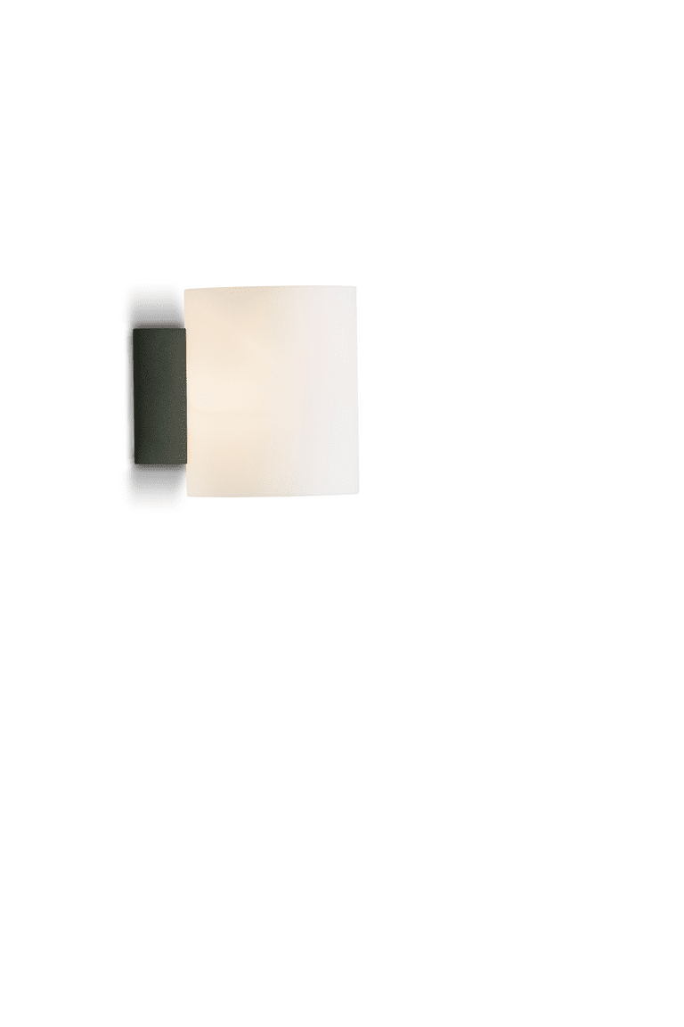 Evoke Anthracite applique murale De Herstal - L'applique murale Evoke est conçue avec du verre blanc opale, qui crée une lumière ambiante diffuse dans la pièce.