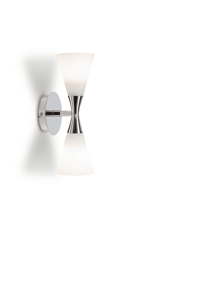 Harlekin duo Chrome applique murale De Herstal - Harlequin Duo est une applique murale &eacute;l&eacute;gante et styl&eacute;e.