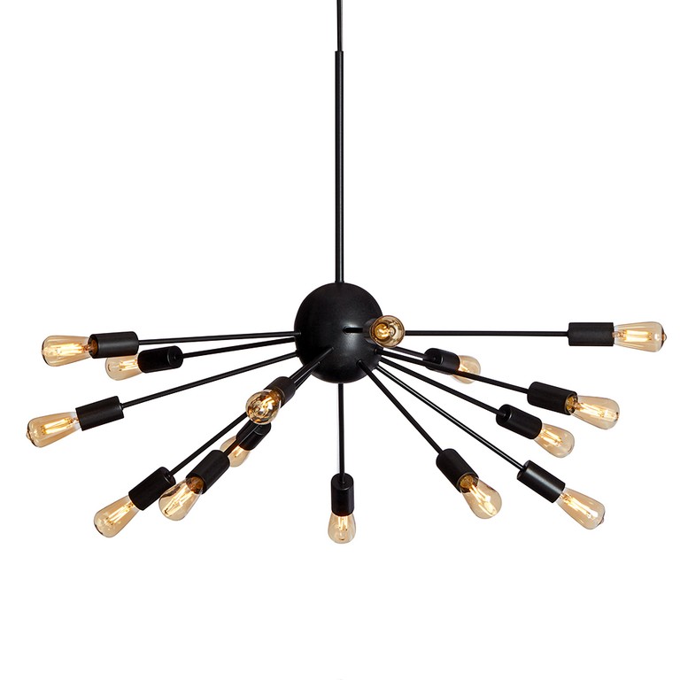  Mir inkl. LED Ø72 Texture noire suspension De Herstal - La finition noire mate, ainsi que les ampoules exposées, créent un look élégant mais rustique, parfait pour un salon, une cuisine ou une salle à manger moderne.