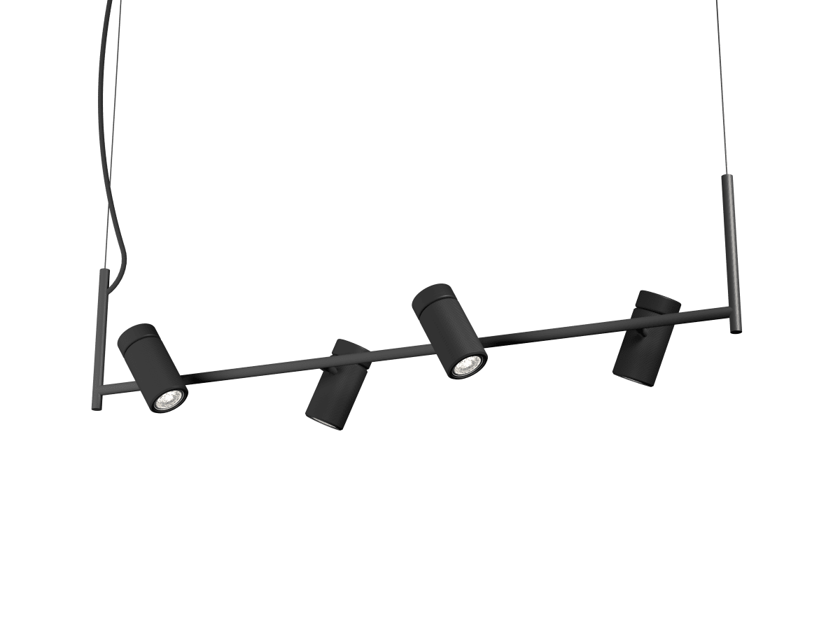 Holder 100cm Noir suspension De Herstal - La famille Holder se caract&eacute;rise par la combinaison du m&eacute;tal et du bois.