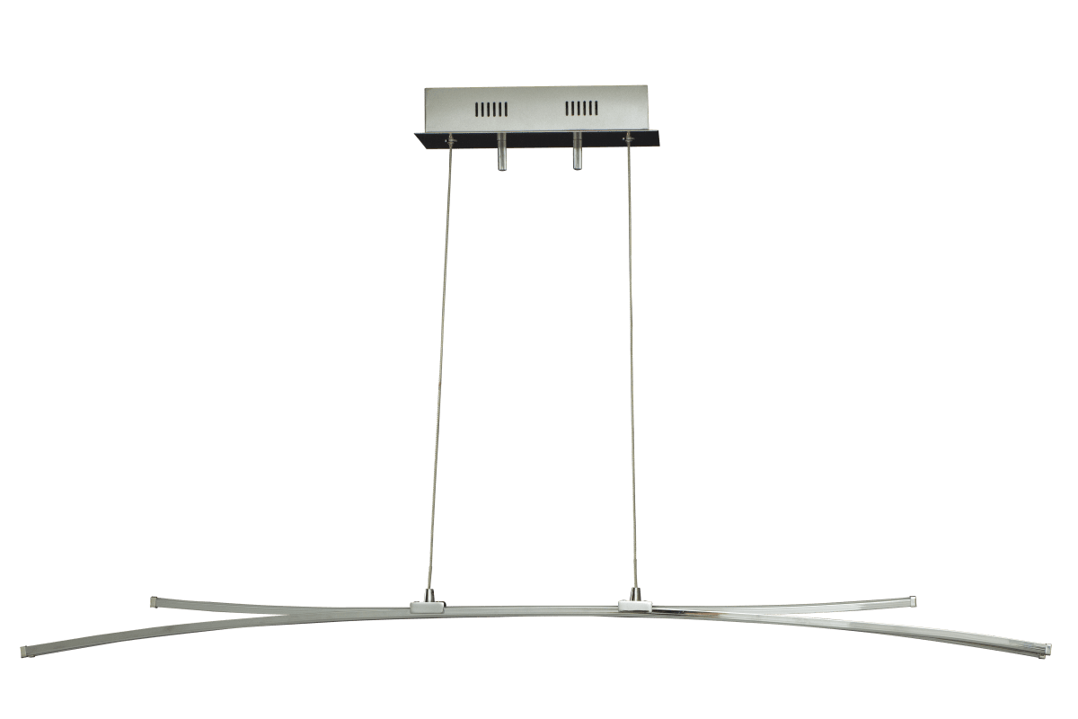 Svala 114cm Chrome suspension De Aneta Lighting - Auvent de plafond en m&eacute;tal avec suspension &agrave; crochet et borne de connexion, montage sur prise de lampe possible.