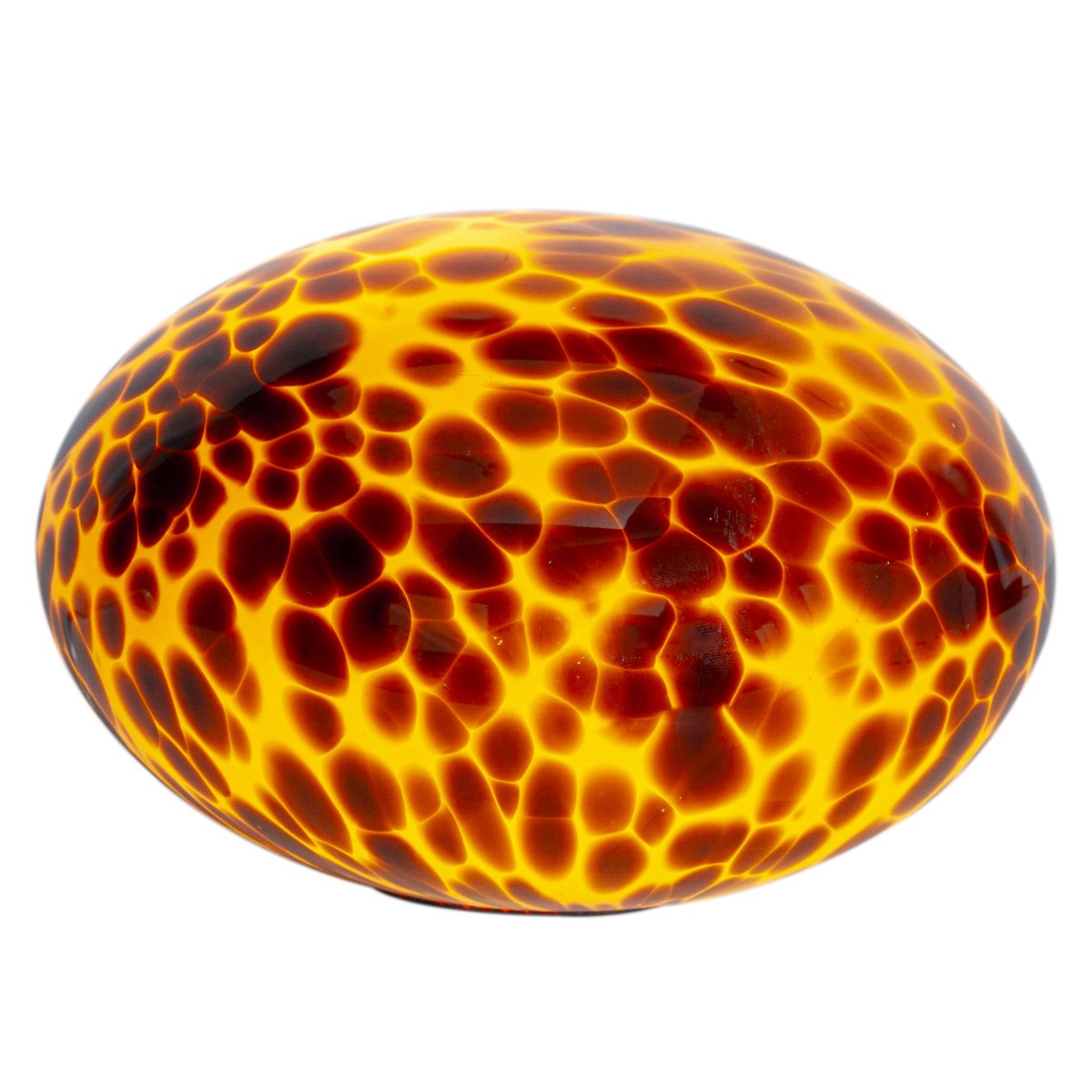 Perla 12cm Ambre lampe de table De Cottex - Perla est une &eacute;l&eacute;gante lampe de table en verre aux tons chauds brun ambr&eacute;s qui diffuse une lumi&egrave;re douce et tamis&eacute;e.