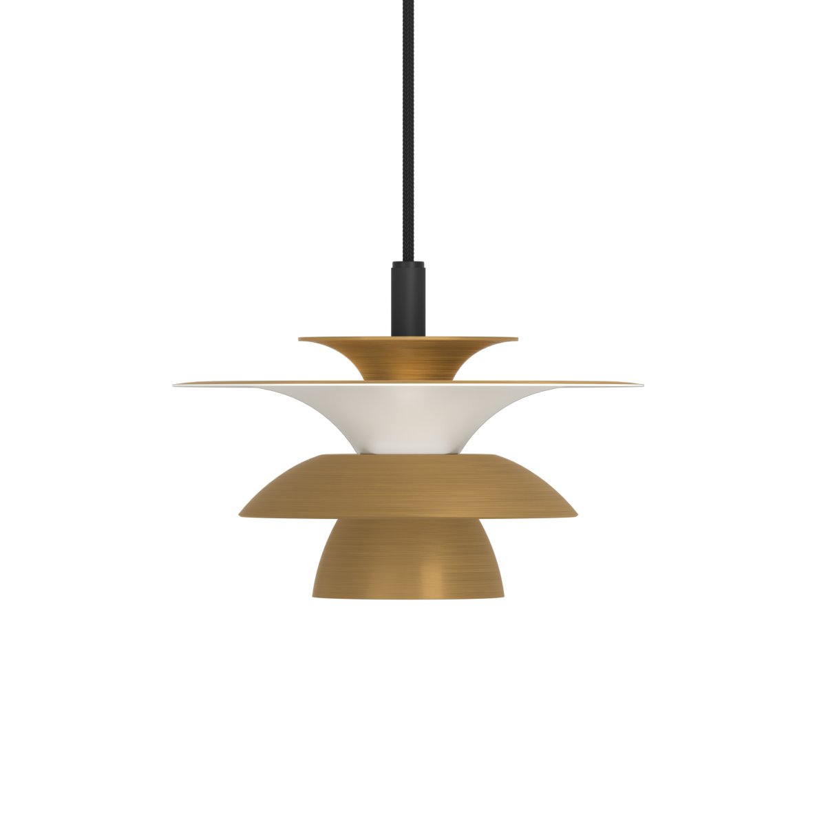 Picasso Ø18 Laiton antique suspension De Belid - Picasso est un plafonnier au design &eacute;l&eacute;gant, fabriqu&eacute; en m&eacute;tal de haute qualit&eacute;, avec des abat-jour de diff&eacute;rentes tailles qui diffusent une lumi&egrave;re douce et diffuse.