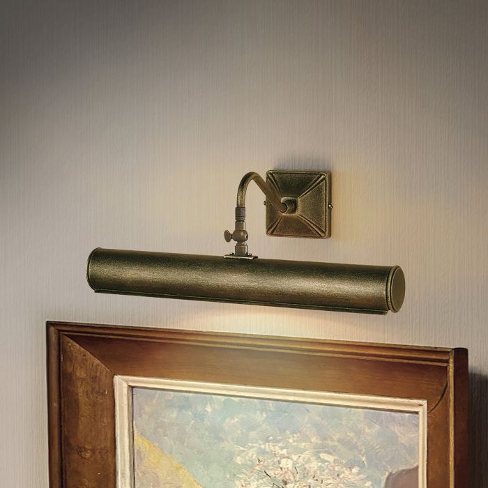 Picture 36cm Noir/or De Elstead Lighting - Une s&eacute;rie simple d'appliques murales &eacute;l&eacute;gantes et styl&eacute;es en finition or noir.