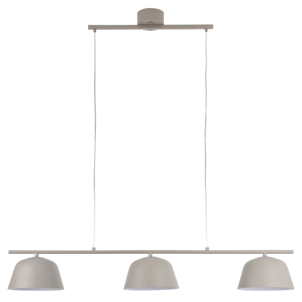 Pop 125cm Beige suspension De Nordic Lighting - Ses lignes &eacute;pur&eacute;es et ses abat-jour orient&eacute;s vers le bas offrent un &eacute;clairage agr&eacute;able et fonctionnel au-dessus de la table &agrave; manger ou dans la cuisine.