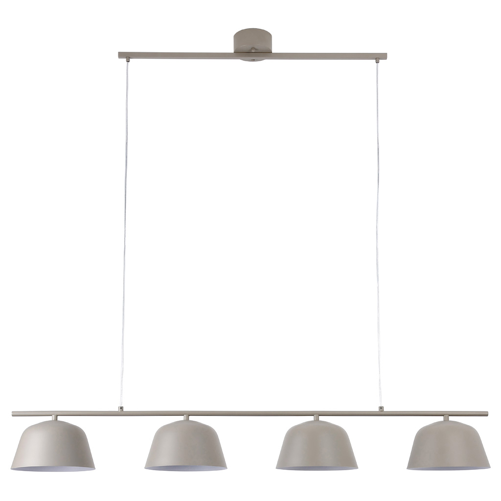 Pop 142cm Beige suspension De Nordic Lighting - Ses lignes &eacute;pur&eacute;es et ses abat-jour orient&eacute;s vers le bas offrent un &eacute;clairage agr&eacute;able et fonctionnel au-dessus de la table &agrave; manger ou dans la cuisine.