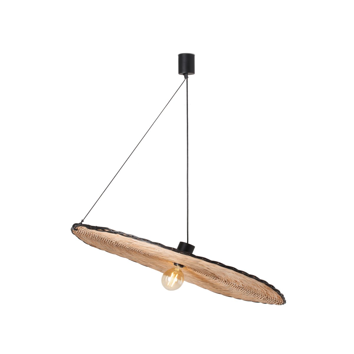 Costas Ø100 Nature suspension De Faro Barcelona - Costas est une suspension &eacute;l&eacute;gante d'Alex&amp;Manel Llusc&agrave;, o&ugrave; le charme naturel rencontre la simplicit&eacute; moderne.