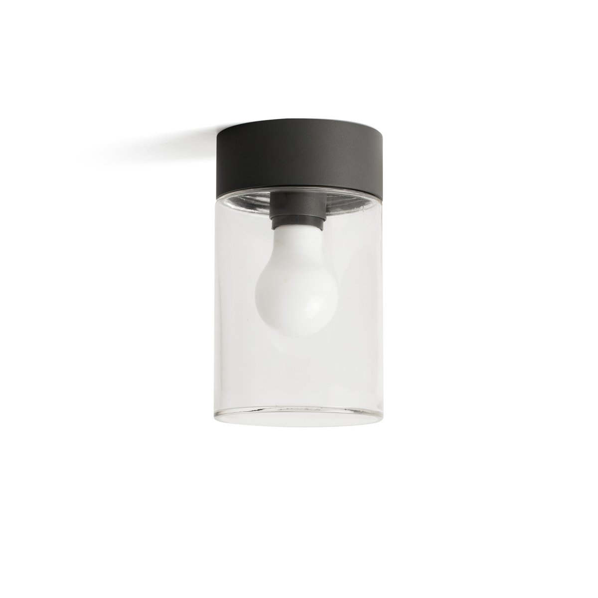 Kila Gris lampe d’extérieur De Faro Barcelona - Le plafonnier gris fonc&eacute; est parfait pour les entr&eacute;es, les porches et les terrasses.