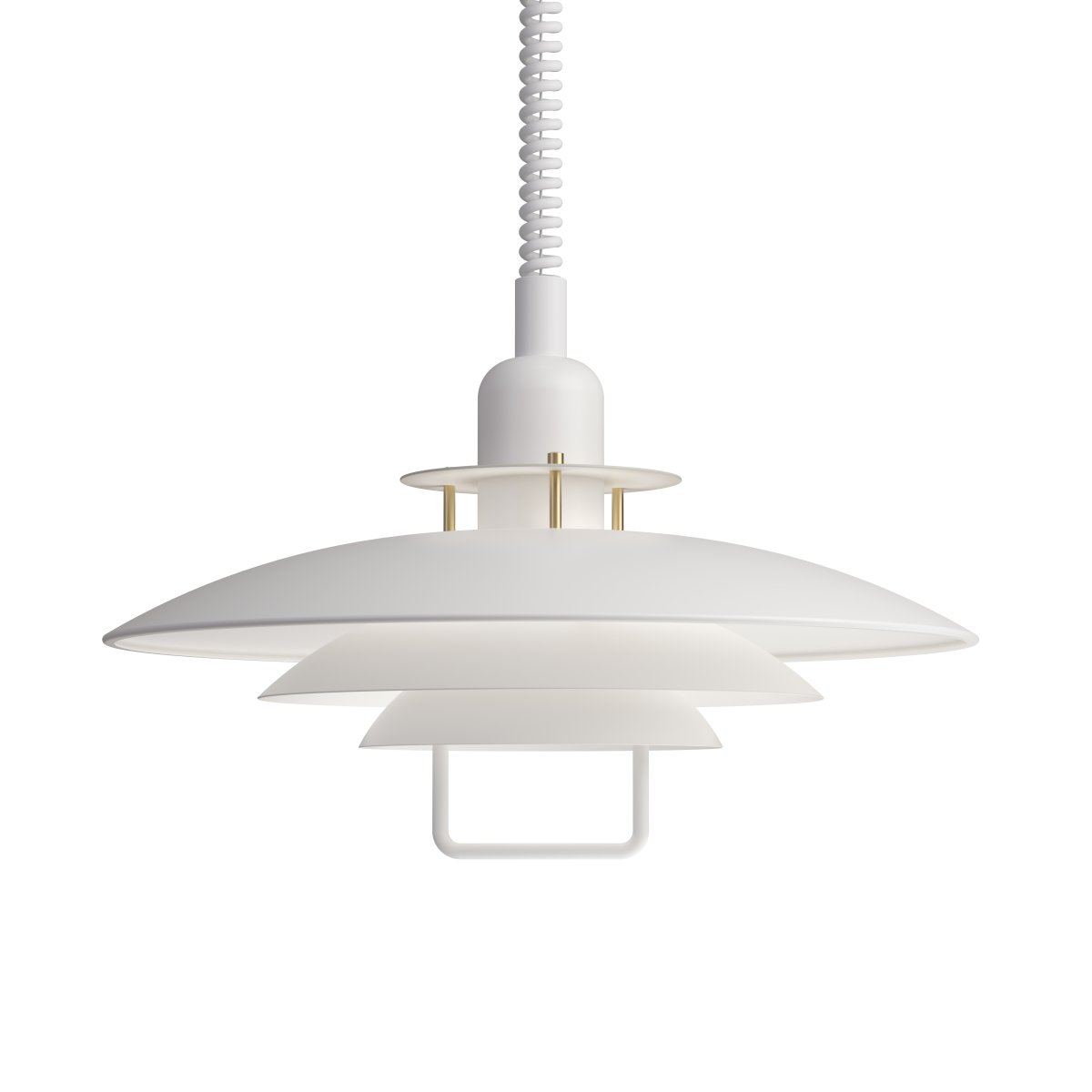 Primus II Ø43 Blanc mat/laiton suspension De Belid - Primus est une suspension de cuisine populaire avec un design intemporel qui a été adapté aux tendances au fil des ans.