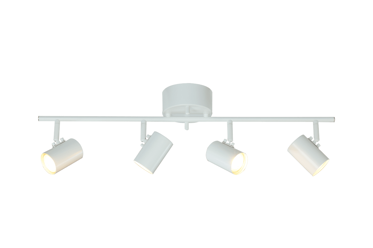 Hugin 4 Blanc spot De Aneta Lighting - Le spot pratique Hugin avec ses quatre têtes lumineuses réglables vous permet de diriger facilement la lumière selon vos souhaits.