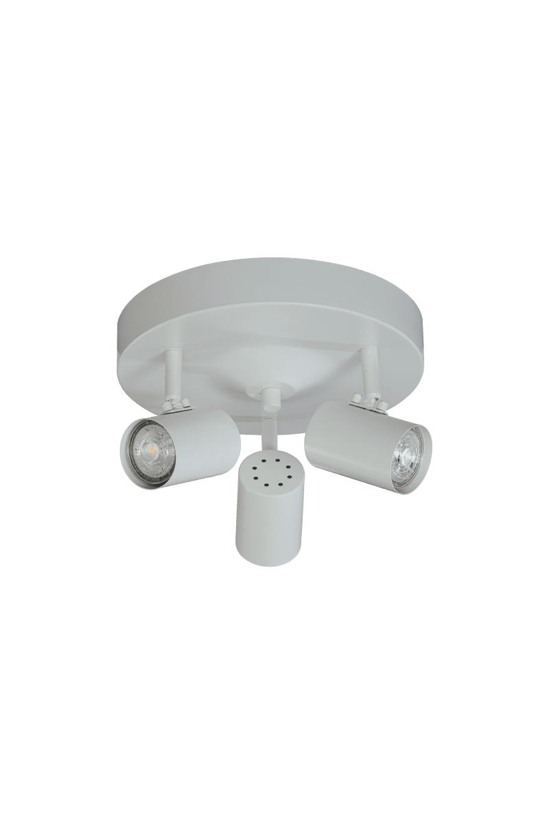 Hugin 3 Blanc spot De Aneta Lighting - Le spot pratique Hugin avec ses trois têtes lumineuses réglables vous permet d'orienter facilement la lumière selon vos souhaits.